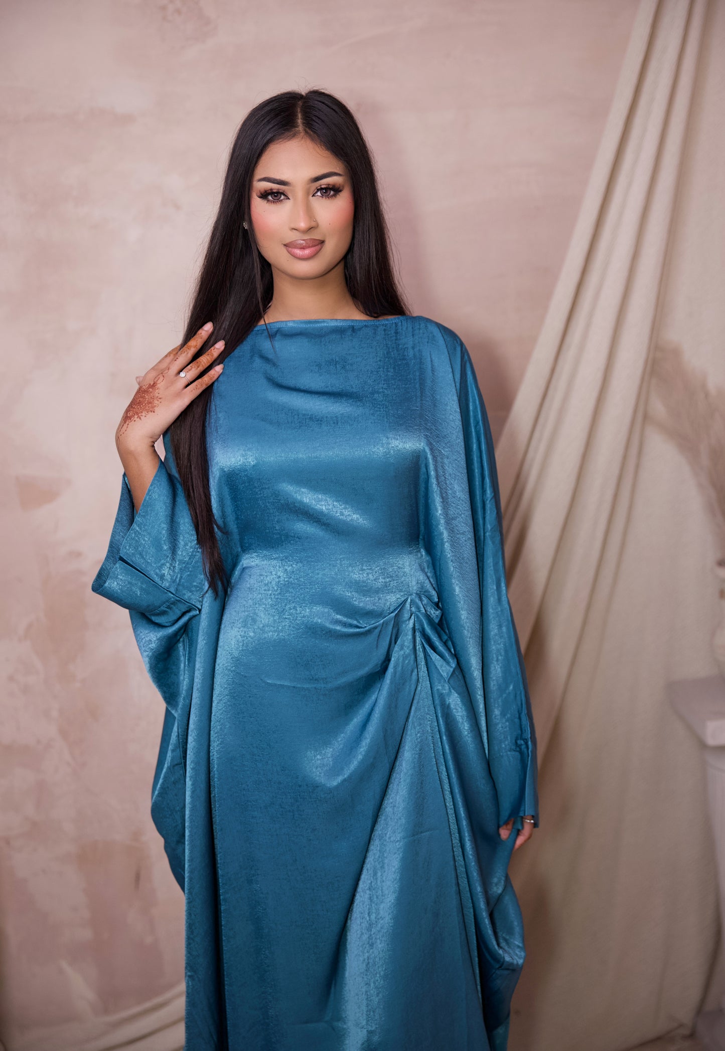 Pompeii Butterfly Abaya - Teal Blue