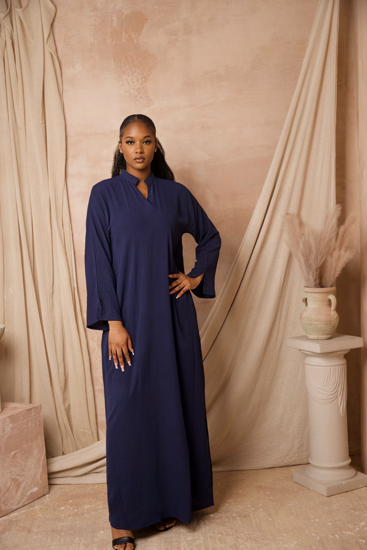 Venice Abaya- Navy Blue