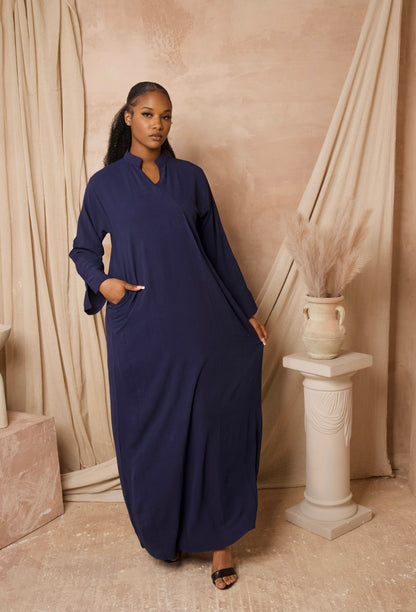 Venice Abaya- Navy Blue