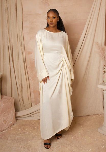 Pompeii Butterfly Abaya - Ivory Cream