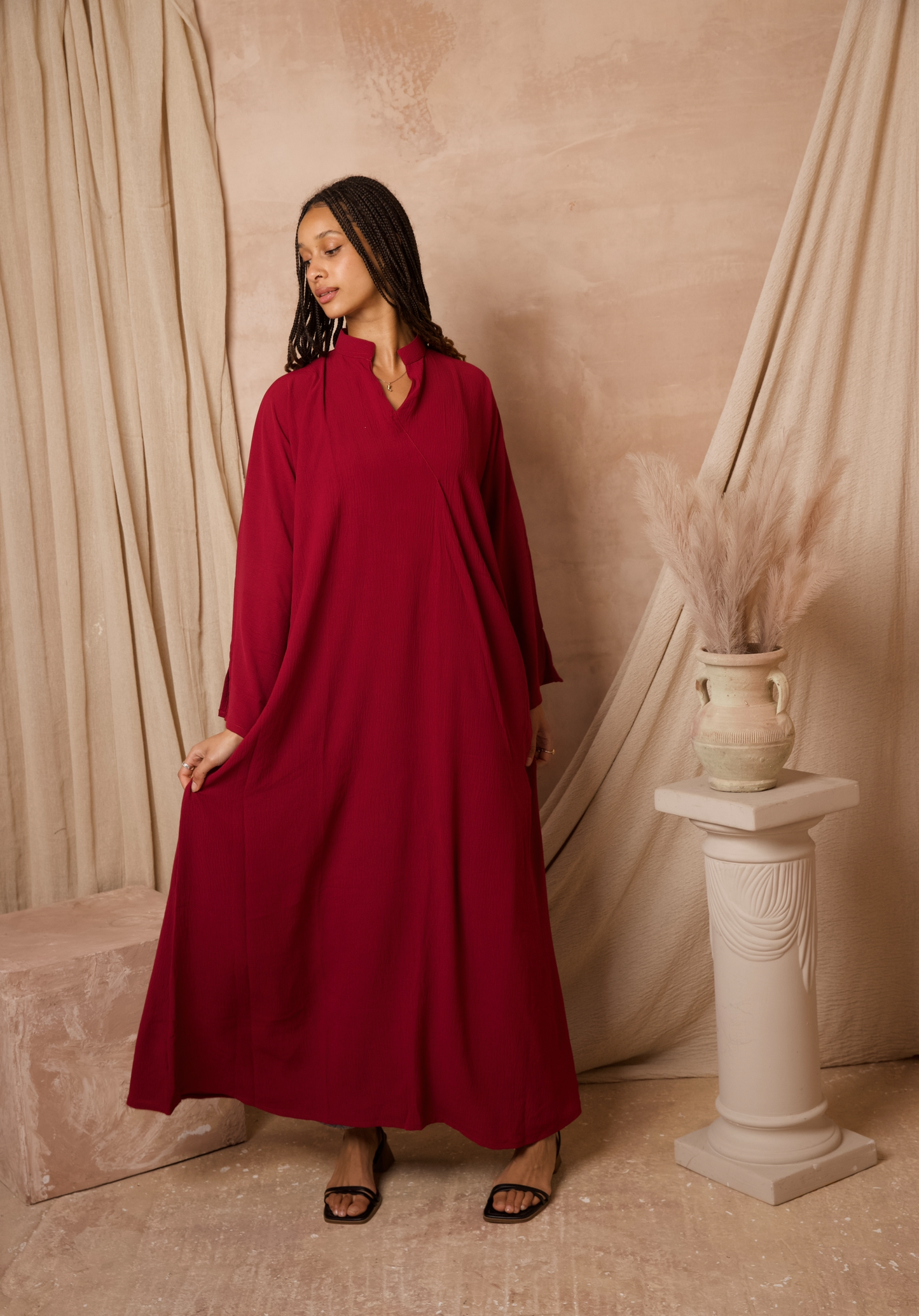 Venice Abaya -Turkey red