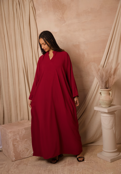 Venice Abaya -Turkey red